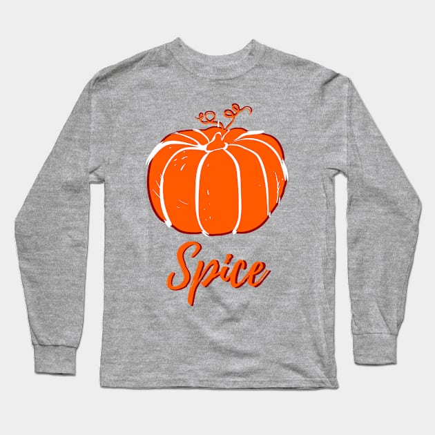 Pumpkin Spice Long Sleeve T-Shirt by TJWDraws